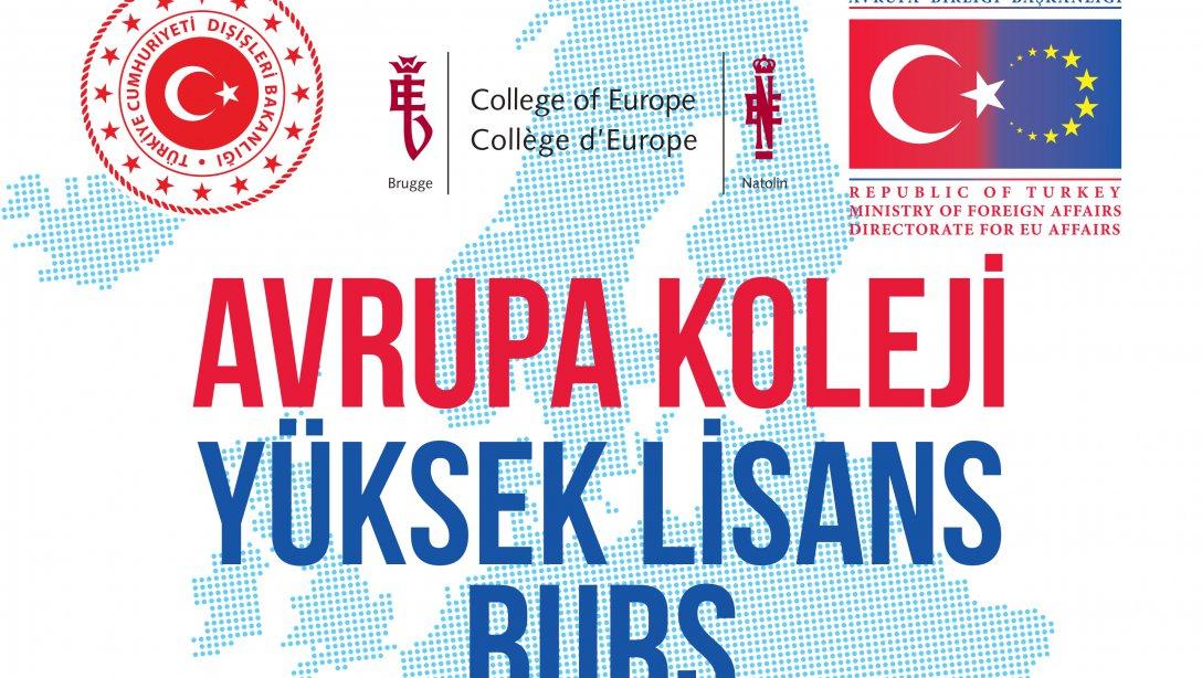 Avrupa Koleji Yüksek Lisans Burs Programı 2022-2023 Akademik Yılı Duyurusu